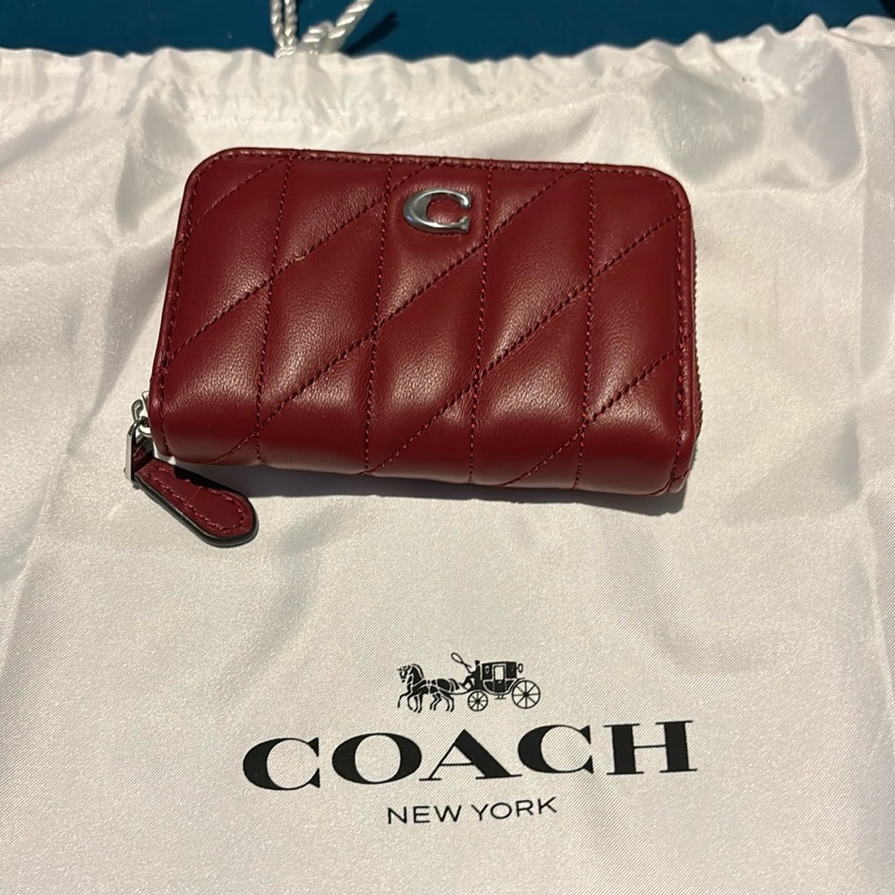 Coach Red quilted Wallet